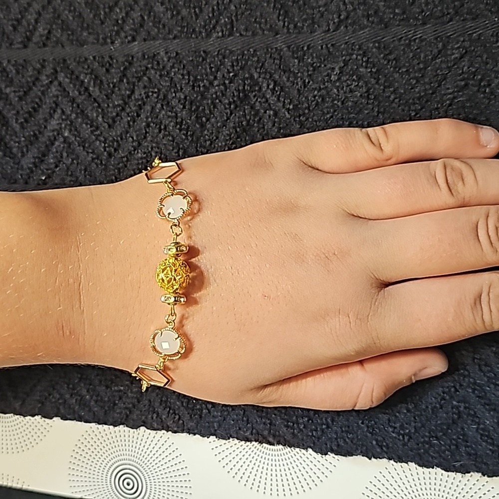 Gold Tone Perfectly Charmed Bracelet